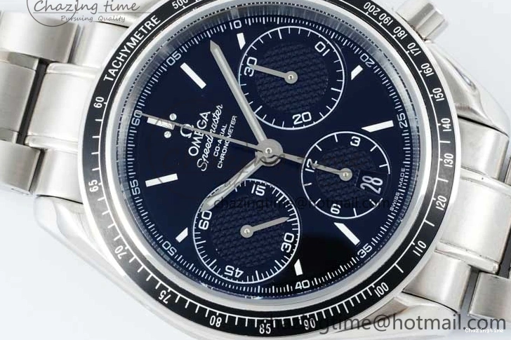 0503 Speedmaster Racing Master SS HKF Best Edition Black Dial on SS Bracelet A Versatile 7810